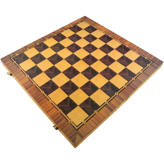 Дерев'яний набір настільних ігор PrimoLiving Deluxe: нарди та шахи, 40x40 см