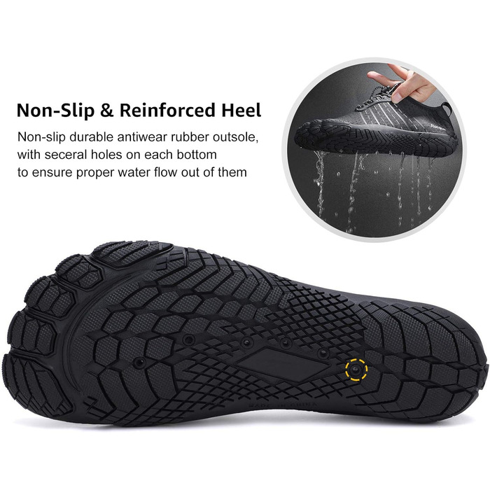 Чоловічі та жіночі водяні шльопанці з сітчастої тканини без шнурівків, 45 EU, Wz111eu, чорний