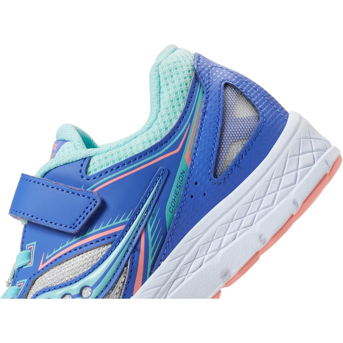 Дитячі кросівки Saucony Cohesion 14 Alternative Closure для малюків (4 Wide) сріблястого та персикового кольорів