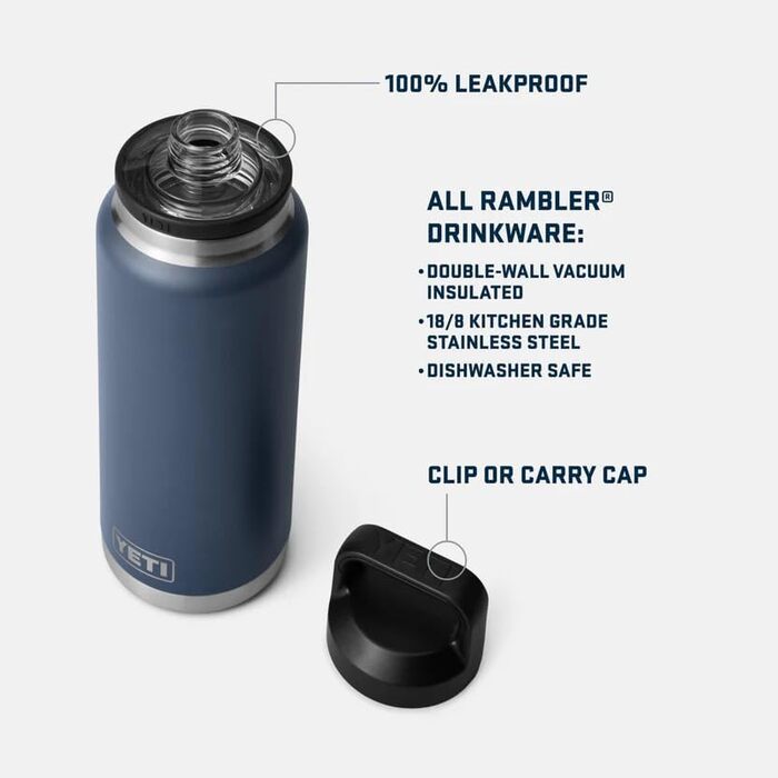 Термобутилка YETI Rambler з кришкою Chug, 1065 мл, темно-синя