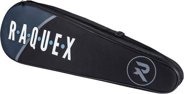 Сумка для бадмінтону Raquex на 3 ракетки – універсальна сумка для бадмінтону та сквошу, регульований плечовий ремінь, чорна
