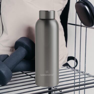Термобутилка waterdrop® 600 мл із нержавіючої сталі, подвійні стінки, герметична, збереження холоду до 24 годин, тепла до 12 годин, підходить для газованої води, ударостійка