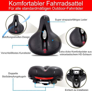 Велосипедний сідло Rarapop з Memory Foam: комфортне для MTB, шосе та міських велосипедів