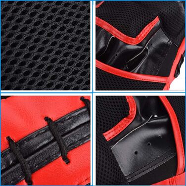 Рукавички для боксу Queta Pratzen PU, 1 пара. Ідеально для кікбоксингу, боксу, муай-тай, карате, тхеквондо та інших єдиноборств. Червоні.