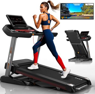Біговий тренажер CharonFit T800: складний, потужний, до 160 кг, 20 км/год, з монітором, для дому