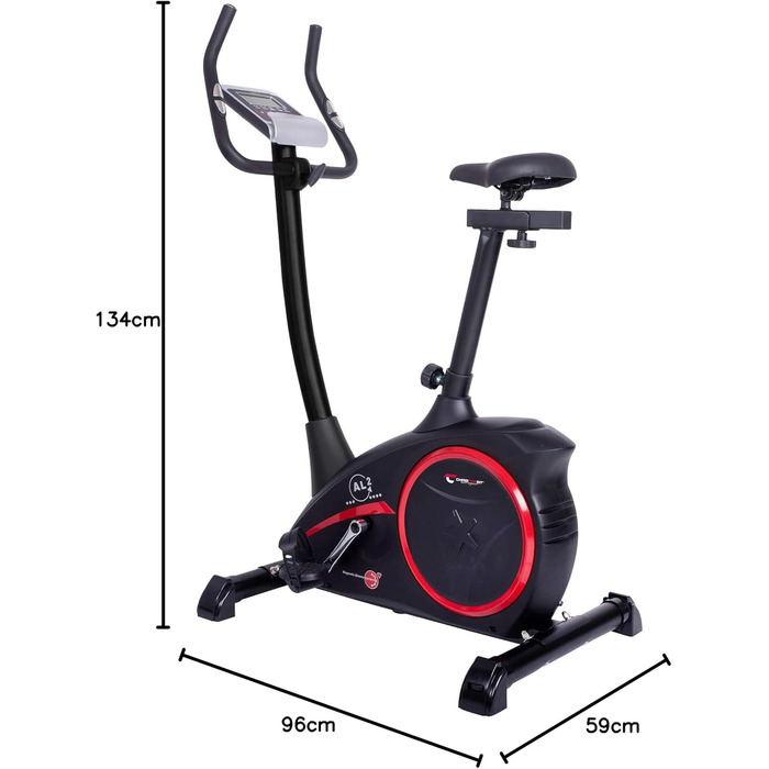 Велотренажер Christopeit Sport AL 2 Black Edition, 24 рівні, магнітна система 9 кг, LCD-дисплей, до 150 кг