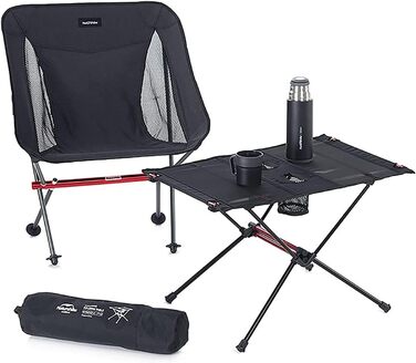 Складний стіл Naturehike Ultraleicht – компактний портативний стіл для пікніка, кемпінгу та саду, чорний