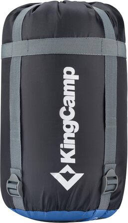 Сплячий мішок KingCamp для двох осіб, зимовий, для кемпінгу, блакитний. Зручний та теплий спальник для відпочинку на природі.