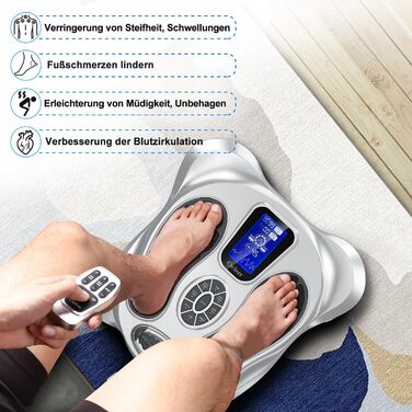 Стимулятор кровообігу для ніг і стоп Durchblutungsstimulator Plus, 99 рівнів, 25 режимів, проти болю, втоми, набряків