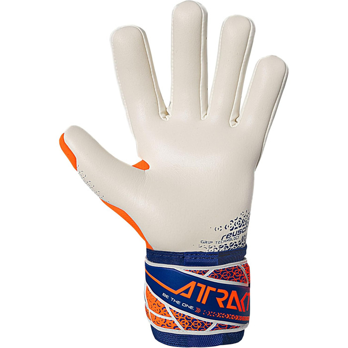 Воротарські рукавиці Reusch Profi Attrakt Gold X NC (10.5) - професійні, для тренувань та ігор на траві та штучних покриттях, помаранчево-сині