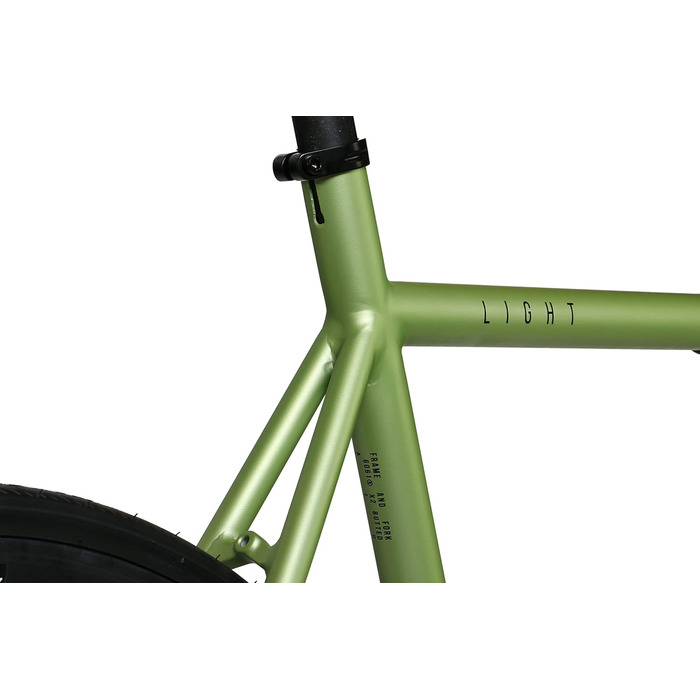 Велосипед FabricBike Light PRO Fixie, алюмінієва рама, 28'', синглспід, жорстка вісь, 6 кольорів, 3 розміри, 8,45 кг, Army Orange, розмір M (54 см)