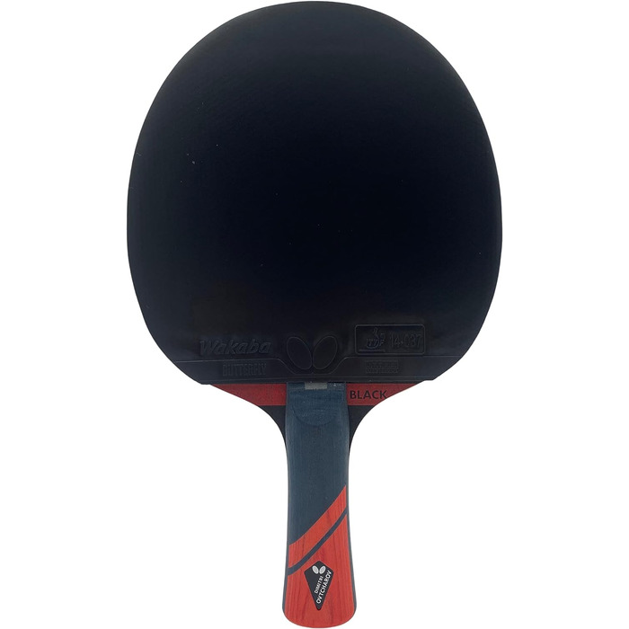 Настільна ракетка Butterfly Dimitrij Ovtcharov Black, ITTF, Wakaba 2,1 мм, для професіоналів, комплект з чохлом, м'ячами та другою ракеткою
