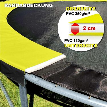 Трамплін для саду Outdoor FGOS Ø 366 см (жовто-чорний) - Комплект для дітей