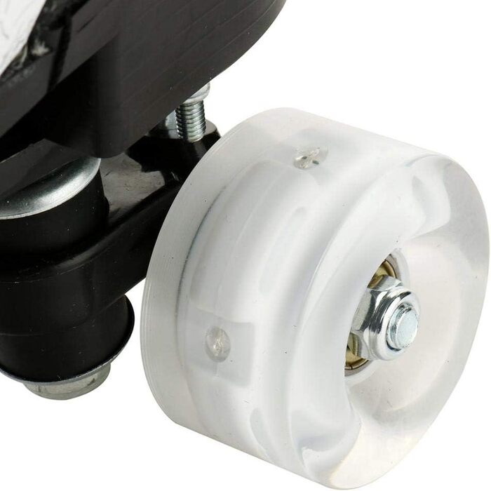 Роликові ковзани унісекс Double Raw з підсвічуванням, класичні високі черевики з PU шкіри, 4 колеса, для початківців, жіночі, чоловічі, дитячі, для залу та вулиці, чорний, розмір 39