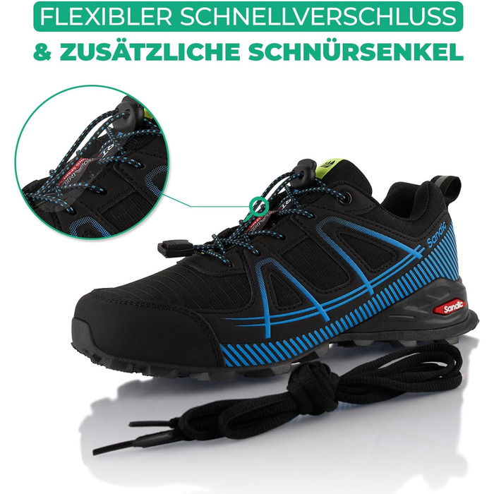 Трекінгові черевики для жінок та чоловіків, туристичні, для хайкінгу та трейлраннінгу, дихаючі, кольори: чорний, синій, блакитний, розмір 43 EU