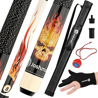 Joshmar Profi Pool Stick - Преміум кий для більярду. Виготовлений з канадського твердого дерева, з аксесуарами.