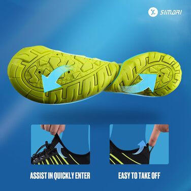 Водні черевики SIMARI WP001 для жінок та чоловіків, швидковисихаючі, для плавання, дайвінгу, серфінгу, йоги та активного відпочинку, WP001, 216 Lila (39 EU, 230 Green)