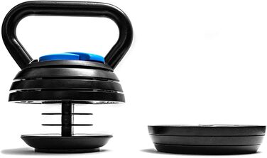 BRAINGAIN Smart Kettlebell регульована 3-18 кг, 7-в-1 | 7 рівнів ваги (3, 5.5, 8, 11, 13.5, 16, 18 кг) | Для домашніх тренувань, компактний дизайн