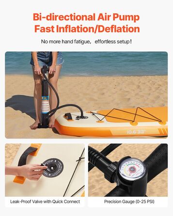 Надувний SUP VEVOR Stand Up Paddle Board: комплект з аксесуарами (323/335см)