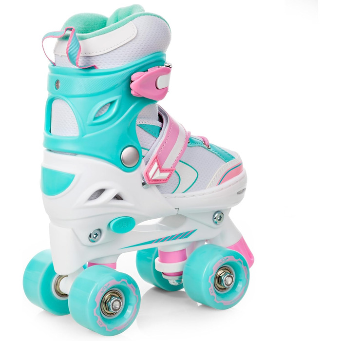 Роликові ковзани для дівчаток RAVEN Lia Mint, регульовані, з LED підсвіткою, 30-33 розмір (18,5-20,5 см), без рами