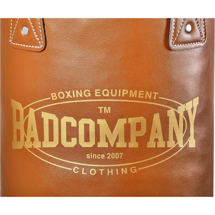 Боксерський мішок Bad Company Retro з металевим ланцюгом, штучна шкіра, 80/100/120/150/180 x 35 см, коричневий (не наповнений)