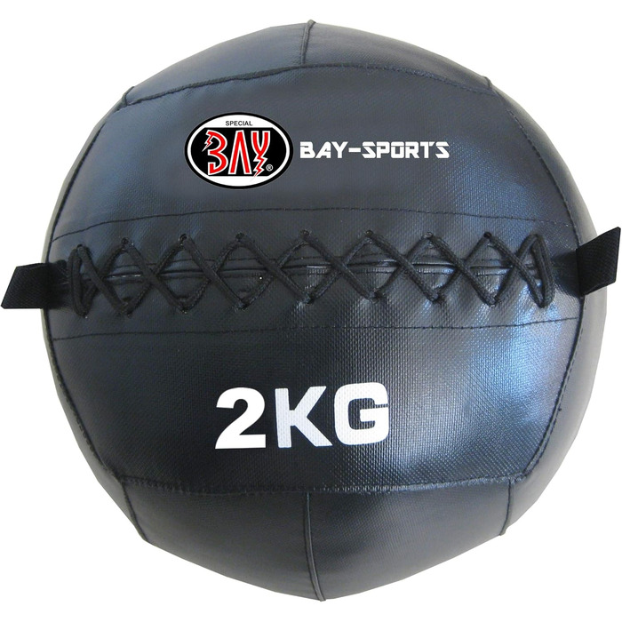 М'яч Wall Ball Cross 2 кг, чорний, PVC, для функціонального тренування та кросфіту