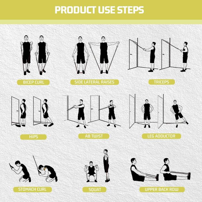 Набір еластичних стрічок для фітнесу VEICK: 4 шт. (зелені) для калістеніки, пілатесу