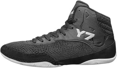 FOX-FIGHT Y7 Боксерські/Залкові Кросівки для Занять Фітнесом та Бойовими Мистецтвами | Зроблено з Нубуку | Чорно-Білі | 46 EU