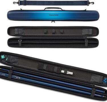 POWERGLIDE Чорний кейс для снукерної кулі: містить 1 кулю з 2 частин, синього кольору