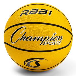 Champion Sports Pro-Style Basketball Gummi Official (Size 7) - Жовтий м'яч для баскетболу