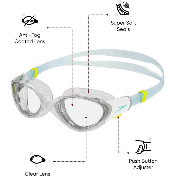 Жіночі окуляри для плавання Speedo Biofuse 2.0, сині, універсальний розмір