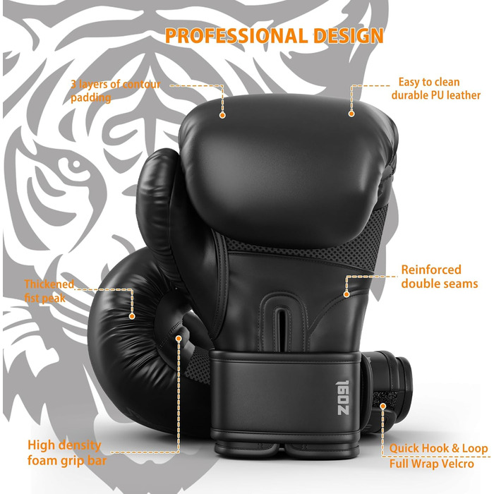 Боксерські рукавички Dripex з PU шкіри, 8-16 oz, для чоловіків, жінок, молоді, MMA, муай-тай, кікбоксинг