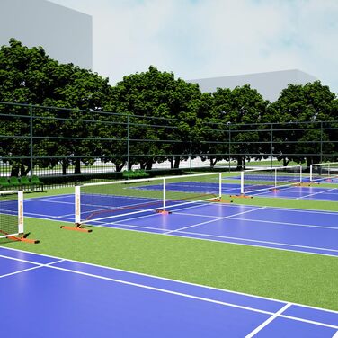 PickleTech 6.0: Портативна сітка для піклболу 2-в-1, 6.0 м, для гри на відкритому повітрі, відповідає USAPA, з сумкою, колірна схема Sunset Chevron