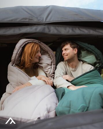 Спальний мішок Qeedo Buddy 8 Outdoor літній (8-25°C) 3 сезони, для дорослих та підлітків (до 200 см), компактний та легкий, поверхня Peach Skin (пісочний колір)