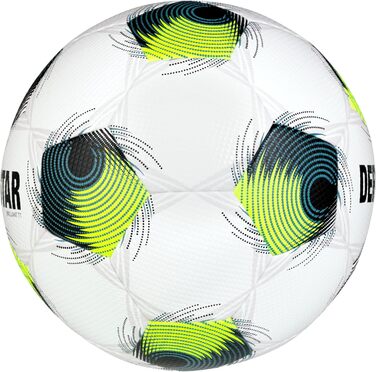 М'яч футбольний Derbystar Brillant TT DB v24 жовто-петрольовий, розмір 5