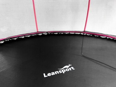 Батут LEAN Sport Max 16ft, чорно-рожевий