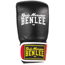Боксерські рукавички Benlee Rocky Marciano шкіряні, унісекс, чорні/червоні, XL