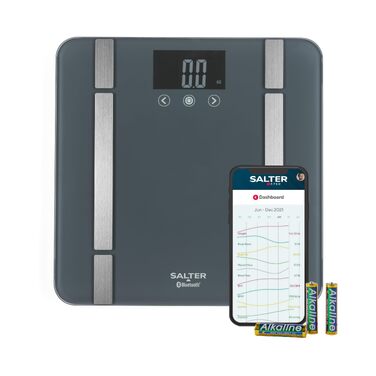 Розумні електронні ваги Salter Health Bluetooth, до 200 кг, сірі