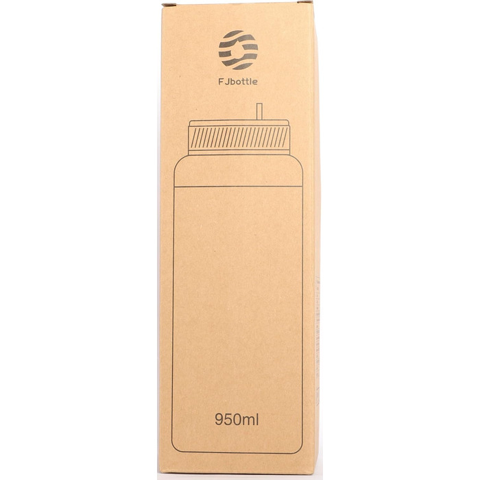 Термобутилка Fjbottle з нержавіючої сталі з трубочкою, 950/1200 мл, 2 кришки, BPA-free, герметична спортивна пляшка для води, велоспорту, школи, фітнесу, газованої води