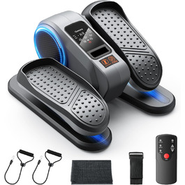 Еліптичний тренажер Gonex під стіл для літніх людей, електричний, з пульт дистанційного керування, 16 рівнів швидкості, ручний та автоматичний режими, сірий