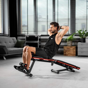 Мультифункціональна лава Hop-Sport HS-1010 для жиму лежачи та тренування всього тіла, регульована спинка, універсальна лавка для дому