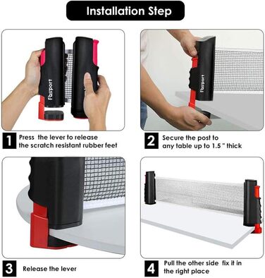 Набір для настільного тенісу FBSPORT: 2 ракетки, сітка, 6 м'ячів, сумка. Підходить для тренувань дітей, дорослих, для гри в приміщенні та на вулиці. Чорний колір.