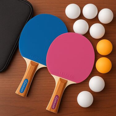 Набір для настільного тенісу UNIQU на 4 гравці | Переносний набір з ракетками та м'ячами | Ідеально для професіоналів та початківців