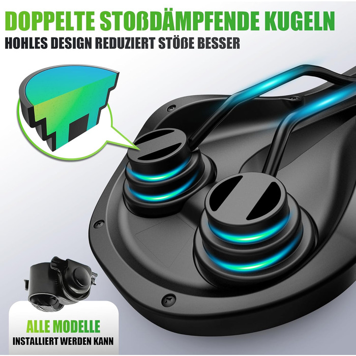 Велосипедне сідло RBRL – Комфортне широке сідло з піною Memory Foam та подвійною амортизацією, водонепроникне, для MTB, BMX, шосе та трекінгу, ергономічне