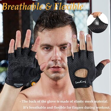 Рукавички для фітнесу LeerKing: дихаючі спортивні рукавички для жінок та чоловіків, ідеальні для тренувань, велоспорту, йоги та танців