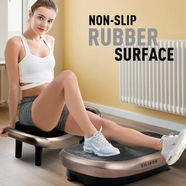 Машина для тренувань EILISON FITABS 3D з вібрацією та сидінням: вібрація, пульсація, платформа для віджимань, лімфодренаж, схуднення, відновлення. Кольори: Braun, Schwarz, Silber