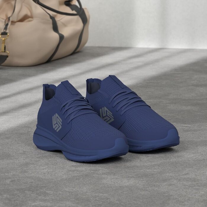 Чоловічі кросівки для ходьби та бігу Slip-On, не слизькі, дихаючі, легкі, для залу, темно-синій (41 EU)