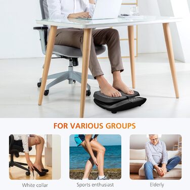 Електричний масажер для ніг Snailax з вібрацією та підігрівом, з пультом дистанційного керування, чорний, ідеальний подарунок