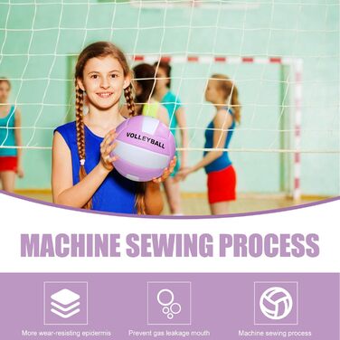 М'яч для волейболу WANDGU Beachvolleyball: М'який дотик, водонепроникний, офіційний розмір 5, 64 см, 1 шт.