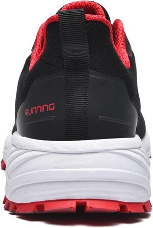 Кросівки для бігу та занять спортом Frysen: чоловічі та жіночі, легкі, дихаючі, чорно-червоні (36 EU)